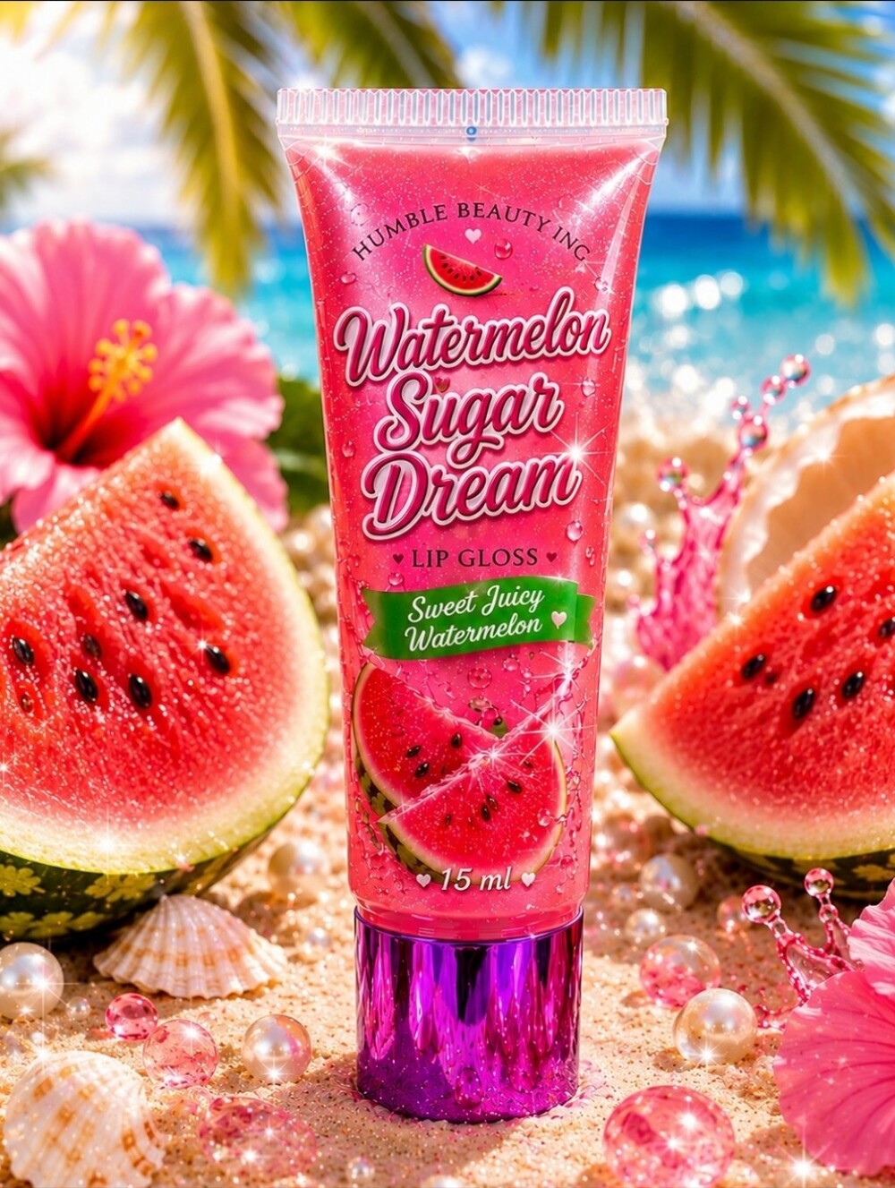 Watermelon Sugar Dream Lip Gloss - Pink 15ml HumbleBeautyInc